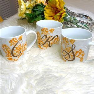 Pier 1 imports 3 porcelain mugs